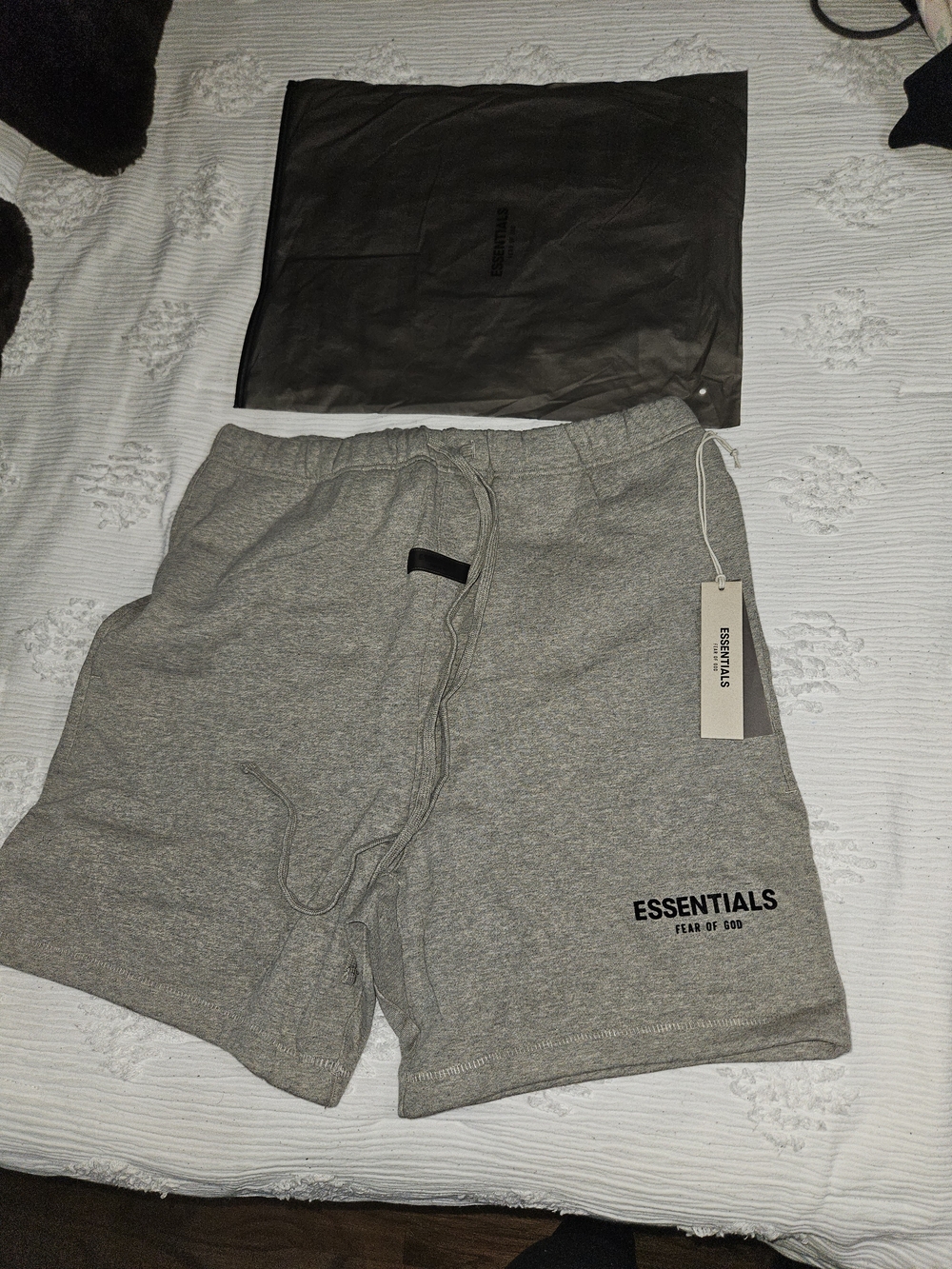 Essentials Men’s Grey Fleece Athletic Shorts